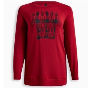 🧡 3/20 Sale: TORRID Size 18-20 Red Mama Bird Buffalo Plaid Sleep Sweatshirt NWT